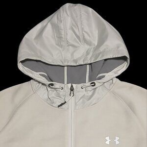 Under Armour Men's Silver/White Storm 1 Cold Gear Windbreaker Jacket